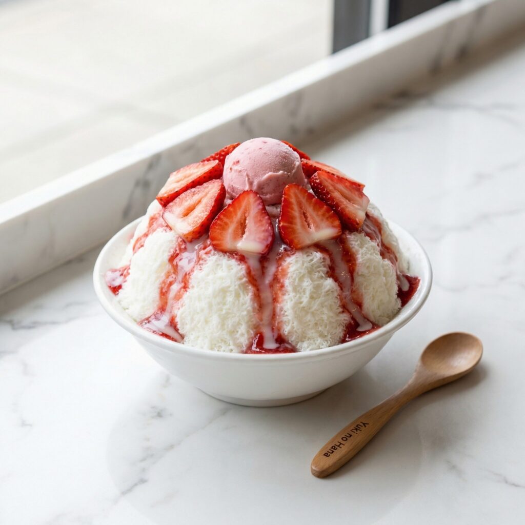 業務用ピンスマシン『雪の華』｜氷不要・液体から作る韓国式かき氷機