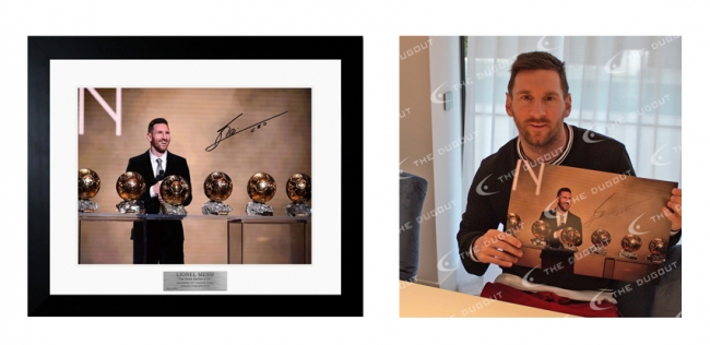 6度目バロンドール受賞記念 リオネル・メッシ公認の直筆サイン入り限定