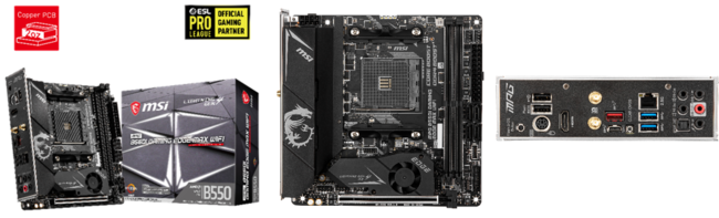 MSI、AMD B550チップセットを搭載したMini-ITXサイズのゲーミング