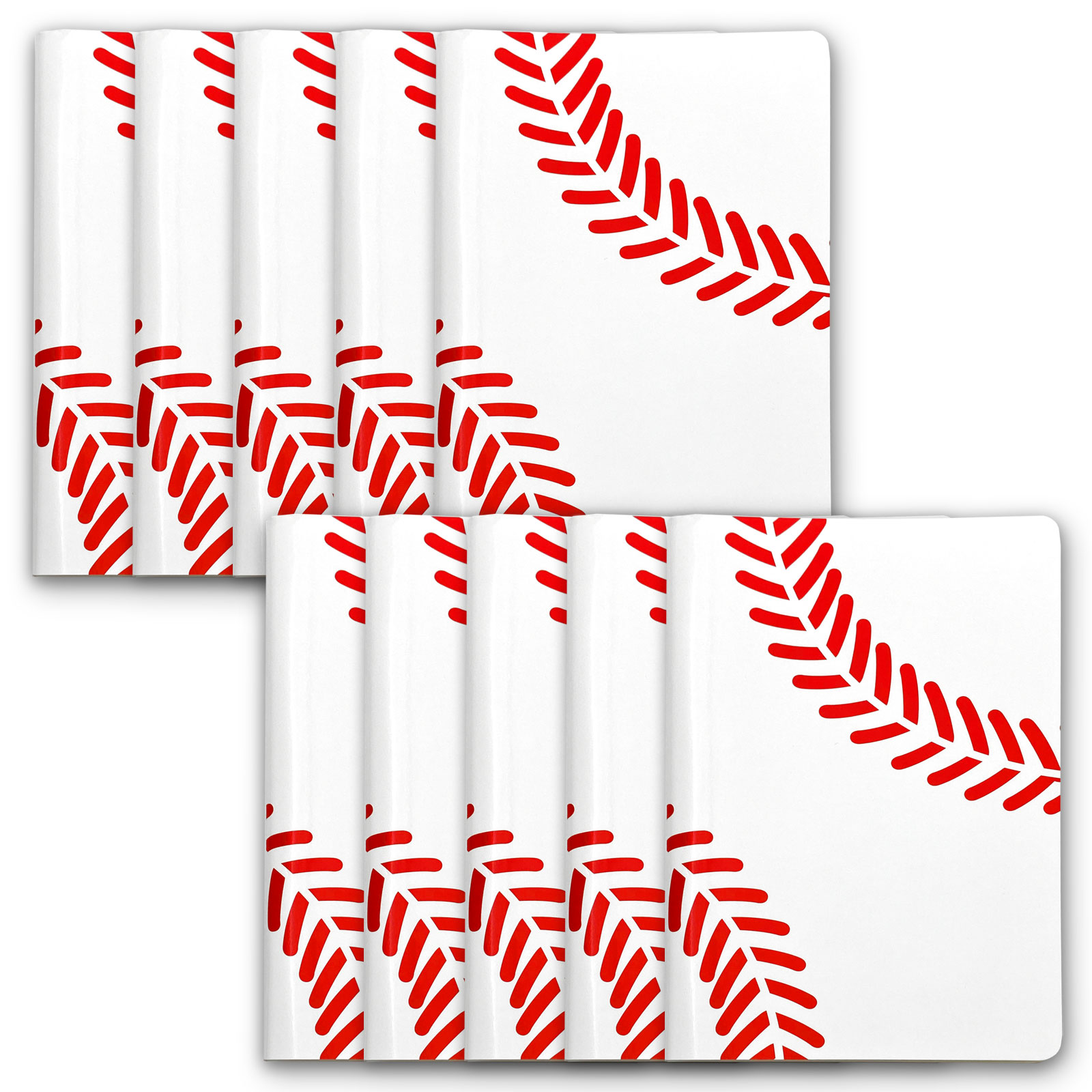 作戦ノート・野球ボール柄10冊セット【A6サイズ・50ページ程度