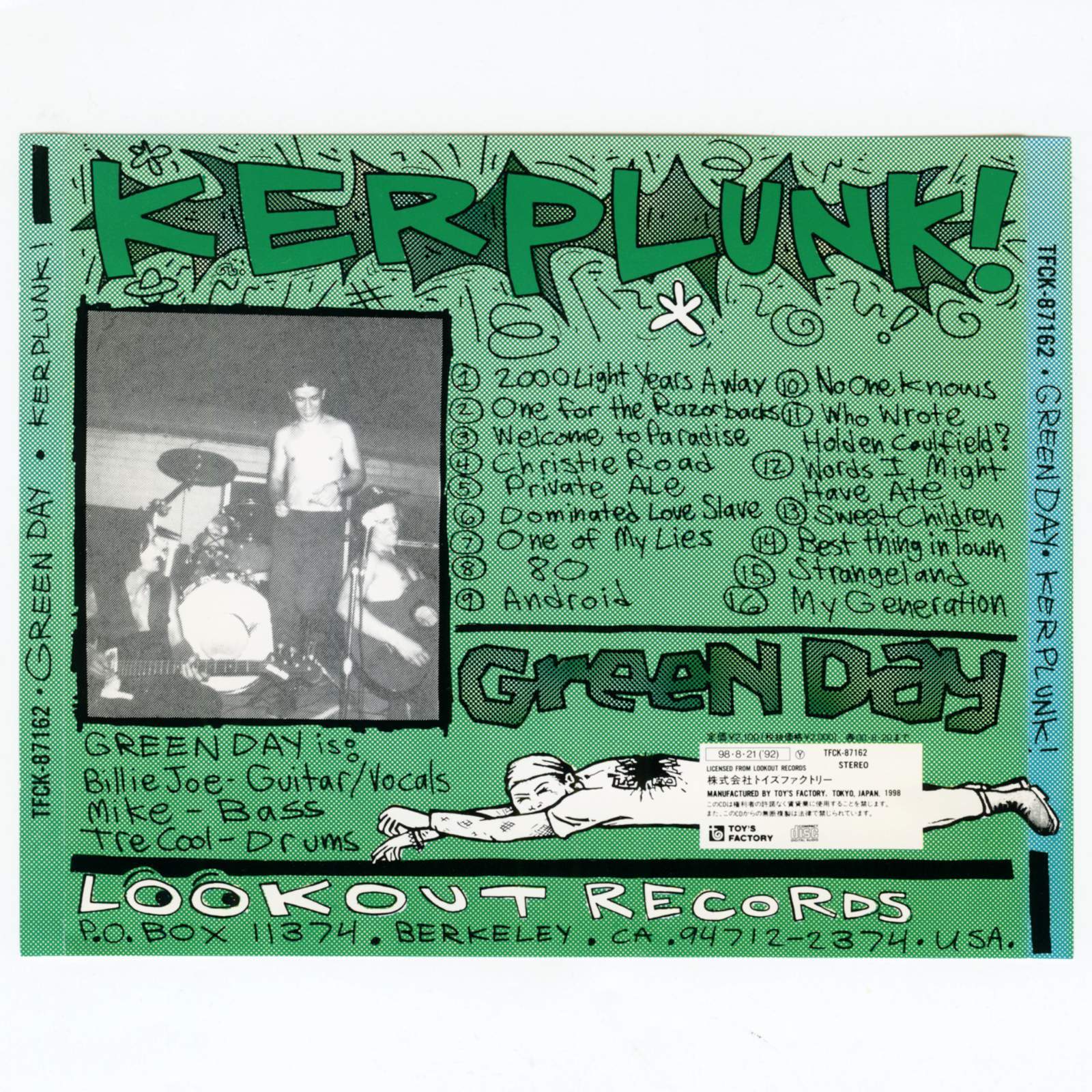 日本盤】Green Day / Kerplunk! [JPN Org,LP] [CD | Toy's Factory