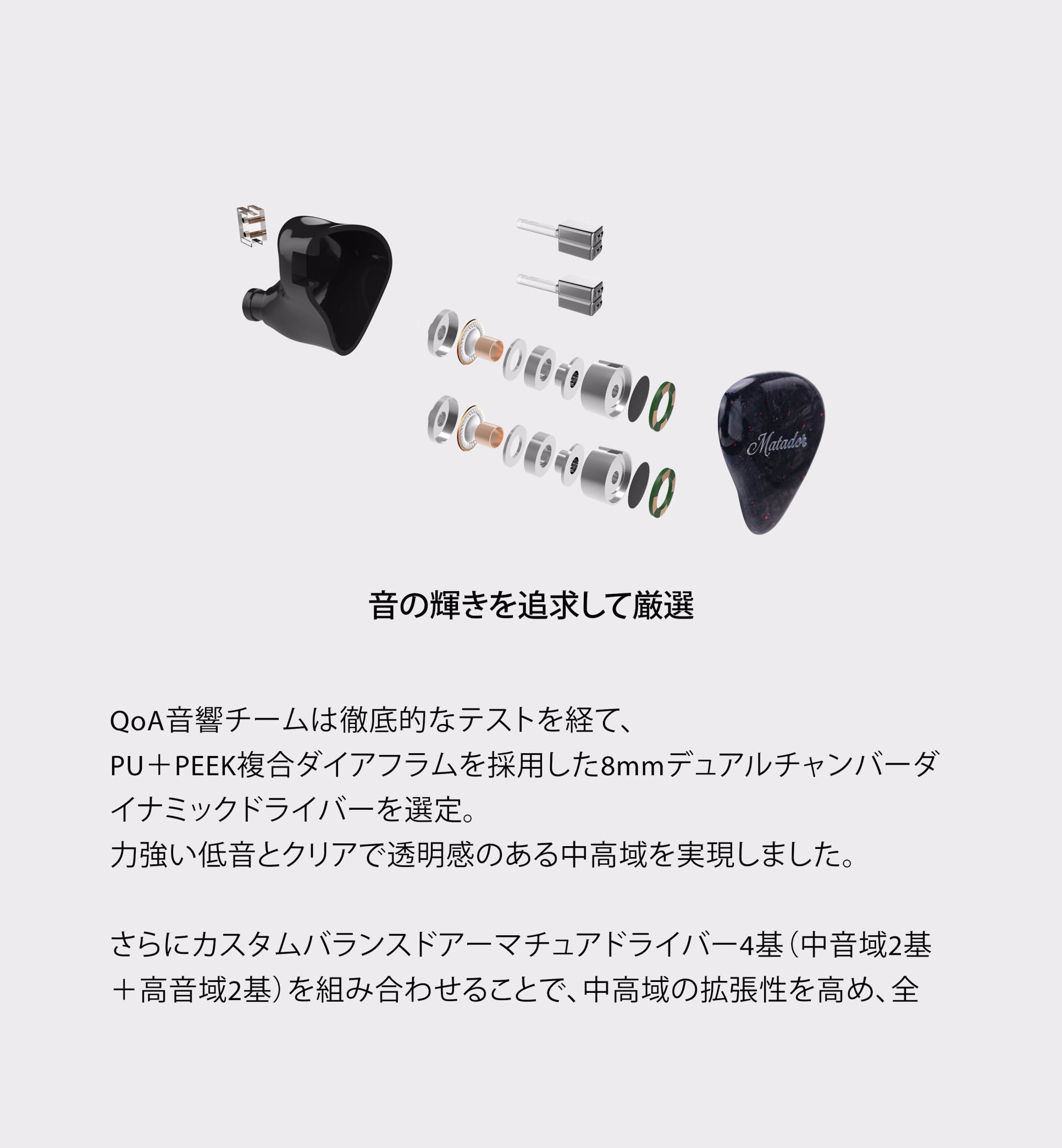 QoA Matador 4BA2DD ハイブリッドイヤホン