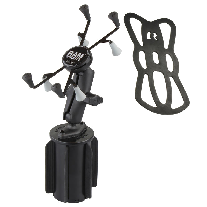 RAM® X-Grip® with RAM-A-CAN™ II Cup Holder Mount for 7