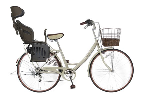 ヘッドレスト付チャイルドシート搭載グランディーノ 子供乗せ自転車 26