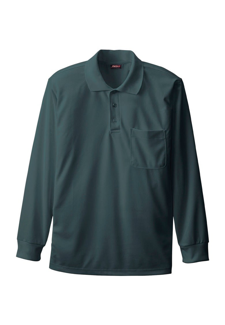 SOWA 50390 桑和ドライ＆デオドラント ハニカムメッシュ長袖ポロシャツ