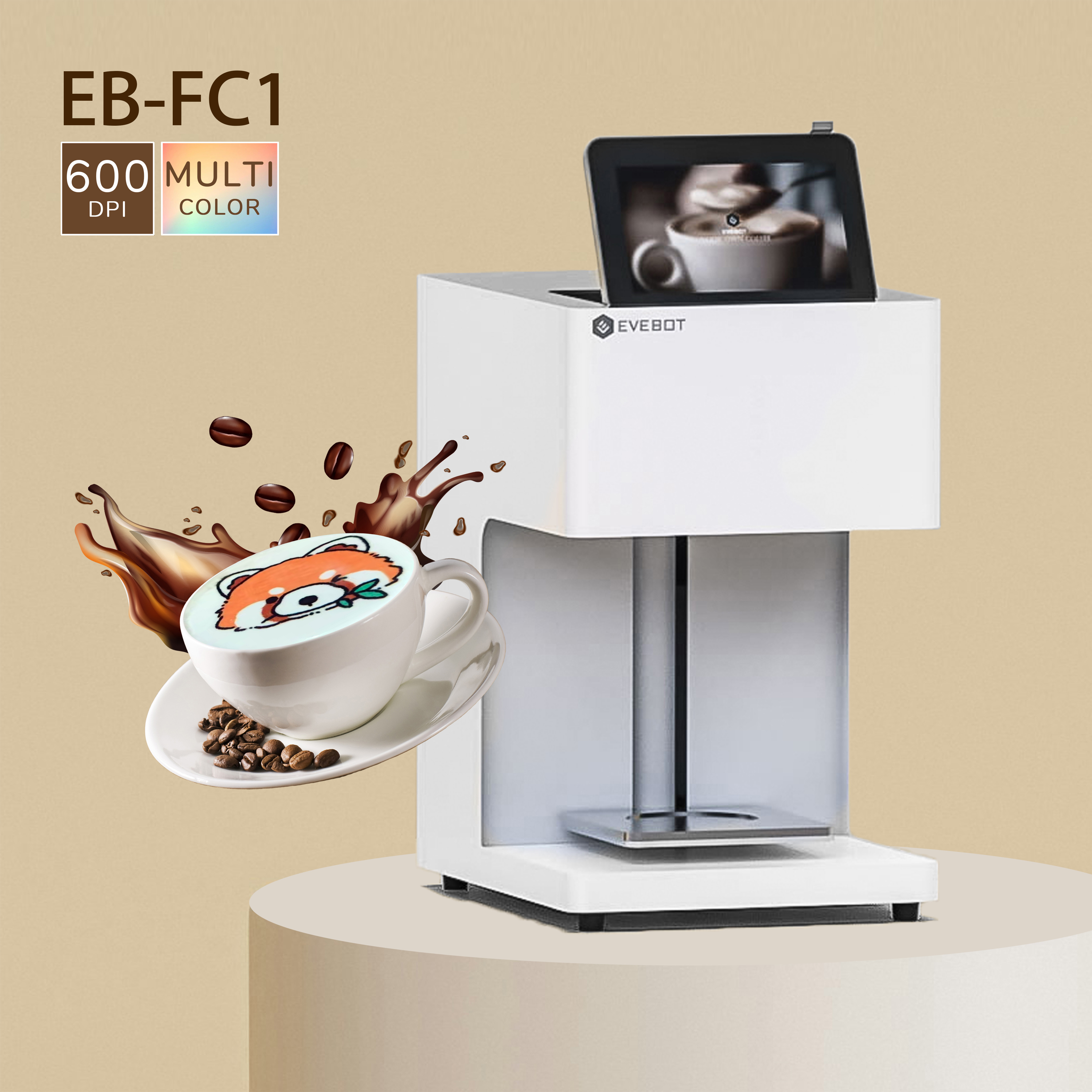 EVEBOT EB-FC1 Full Color Coffee Printing Machine - Selfie Printer