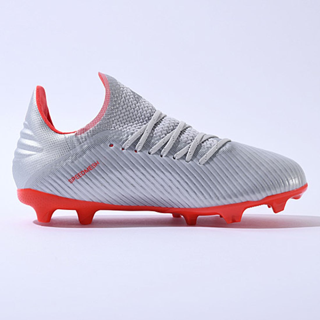 adidas アディダス エックス 19.1 FG ジュニア(シルバー×レッド