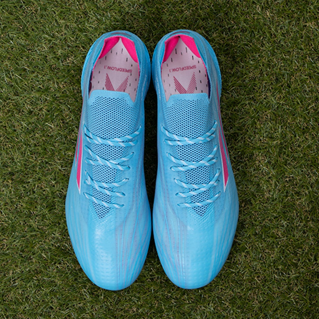 adidas アディダス エックス スピードフロー.1 FG(ブルー×ピンク