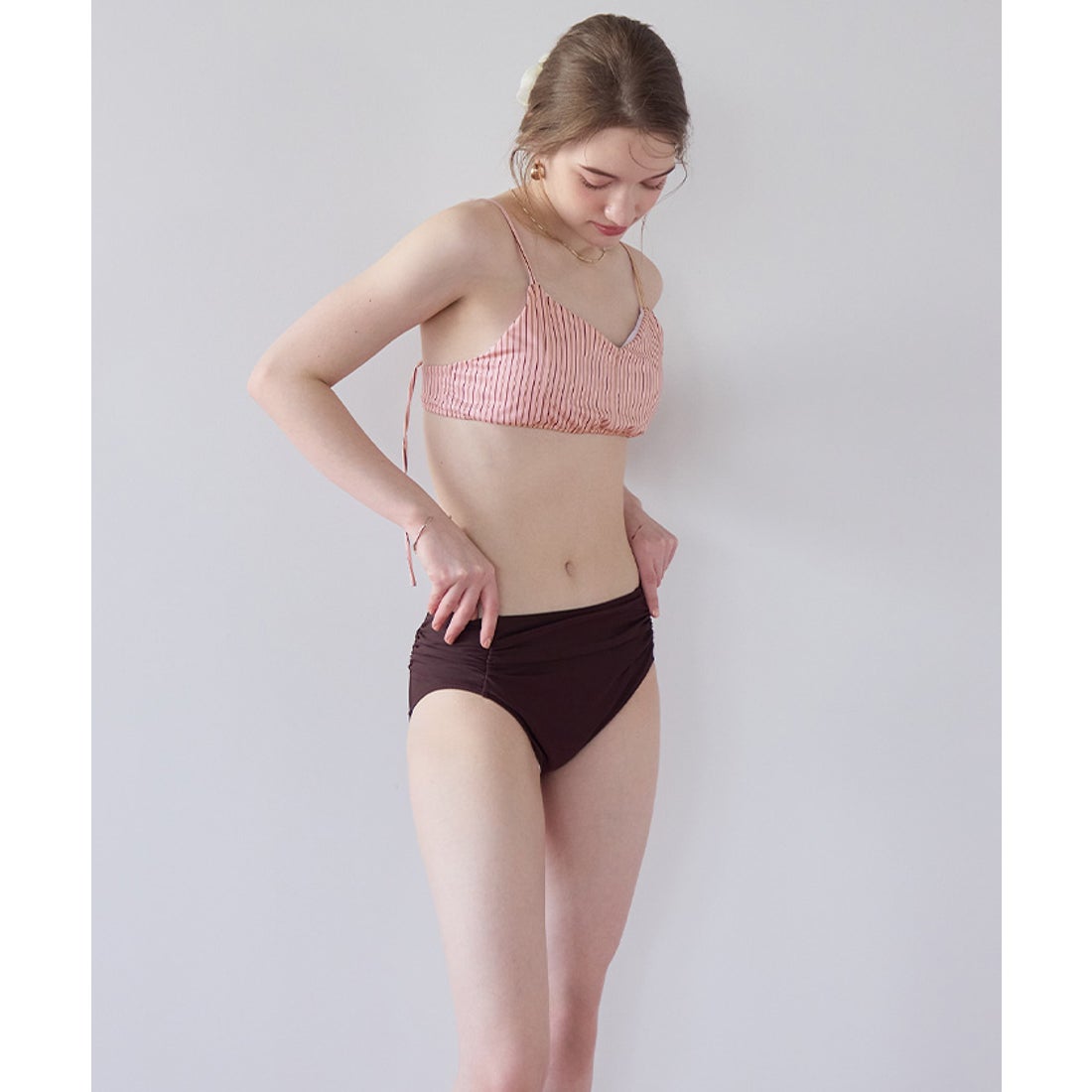 シードレス SEA DRESS シンプルデザインストライプビキニ/水着 【返品