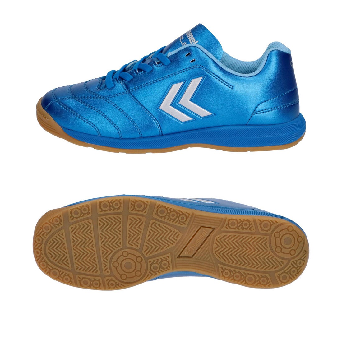 hummel ヒュンメル アピカーレ5 IN Jr. SUPERWIDE(サックス×シルバー