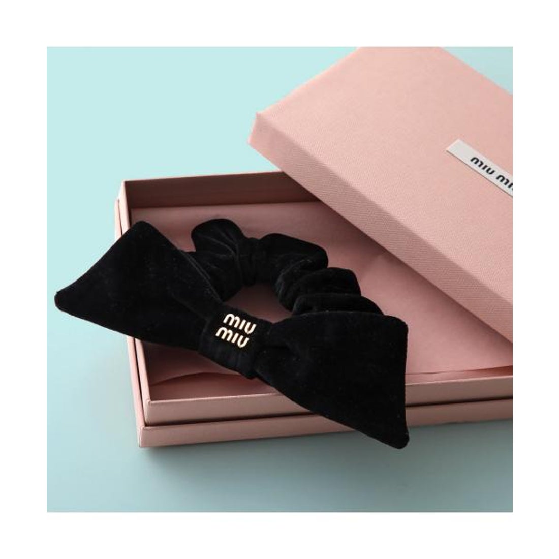 ミュウミュウ Miu Miu MIUMIU シュシュ 5IF181 068 ベルベット リボン