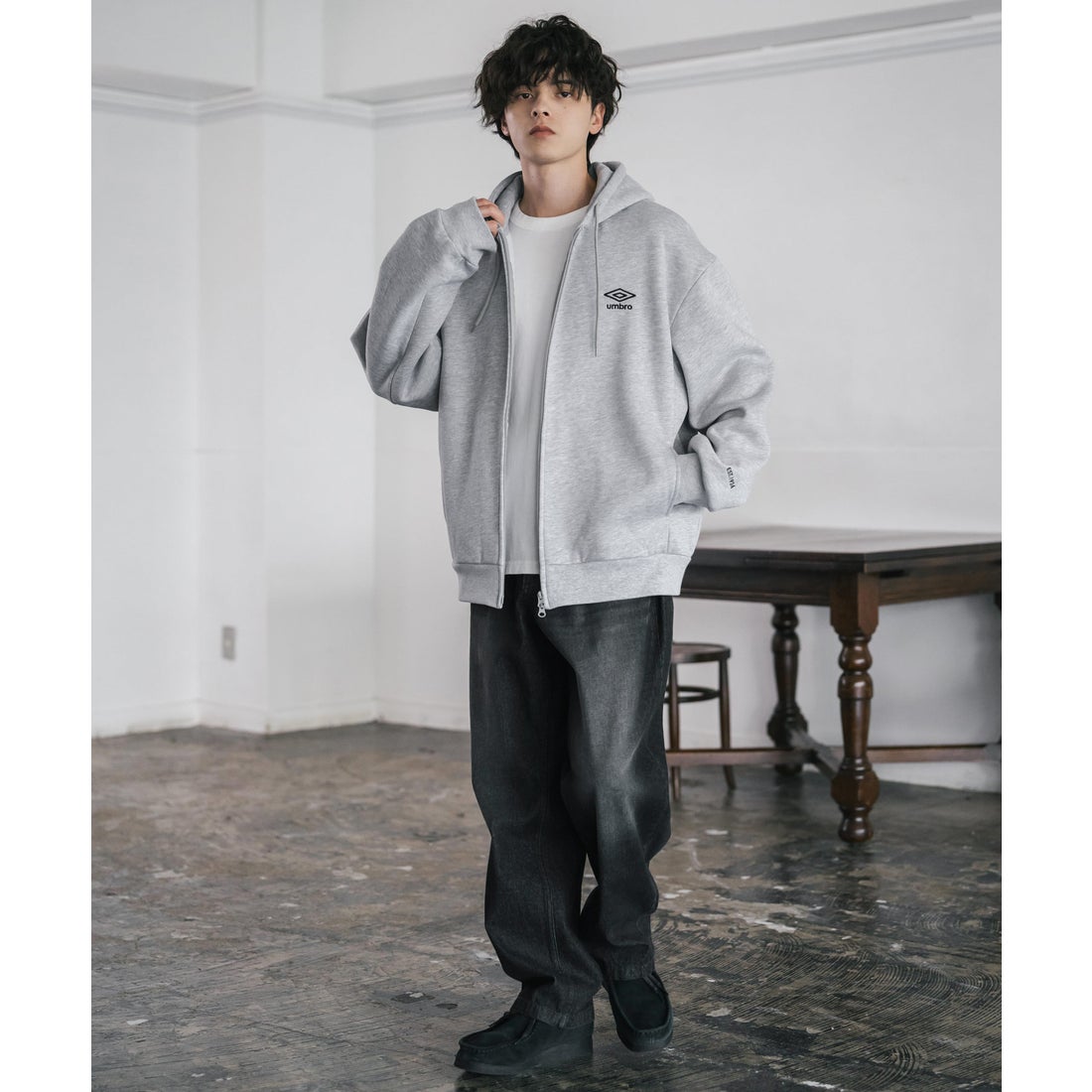 ロッキーモンロー Rocky Monroe UMBRO アンブロ ジップパーカー 裏起毛