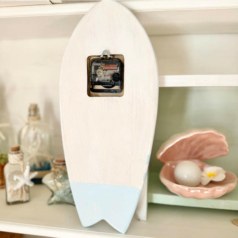 サーフボード型時計 ハワイアン壁掛け時計 フィッシュテールボード