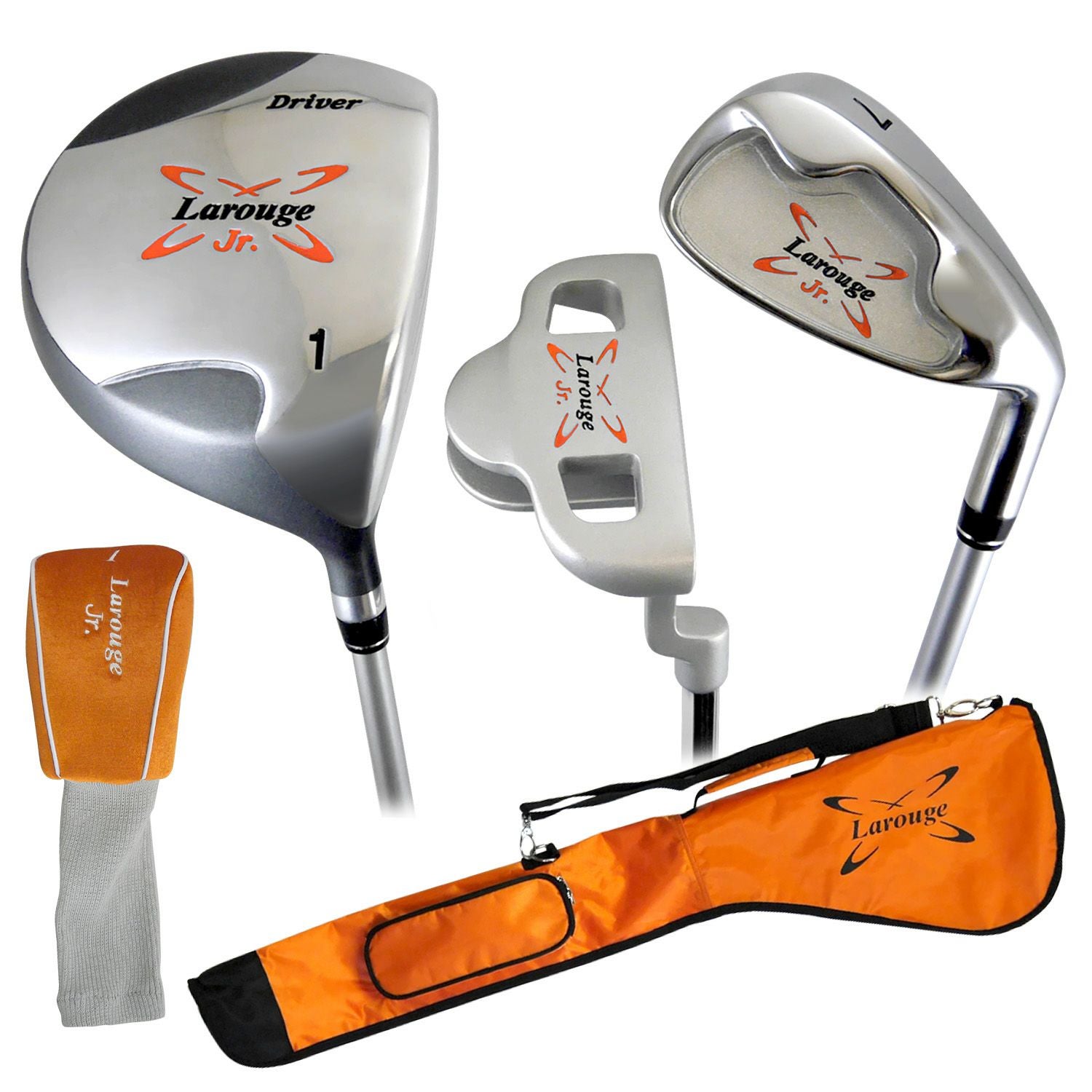 Larougeジュニア用ゴルフセット【オレンジ】5-9才用（110-130cm