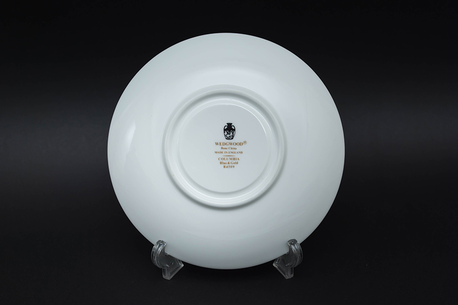ウェッジウッド コロンビア ブルー＆ゴールド ティーカップ＆ソーサー
