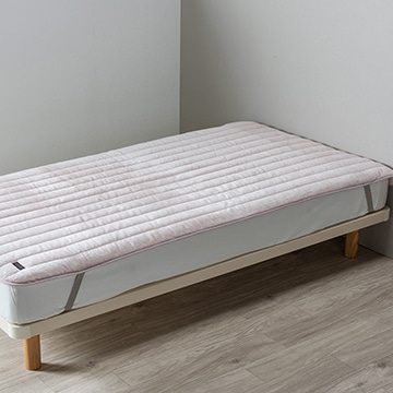 イトリエ 綿シール織敷きパッド （シングル）100×200cm ピンク 表生地