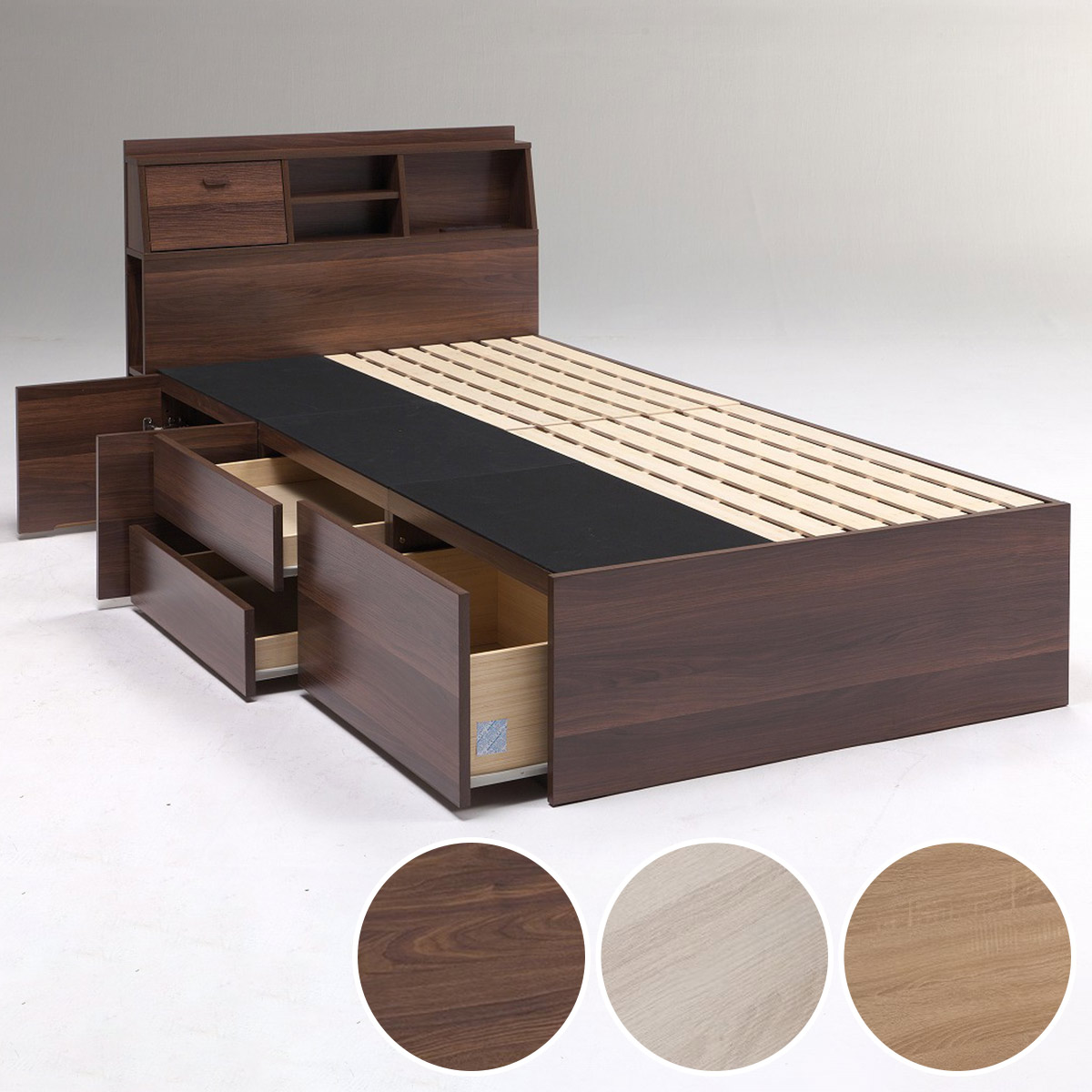 楽天市場】収納付き シングルベッドフレーム (KR) ニトリ 【配送員設置