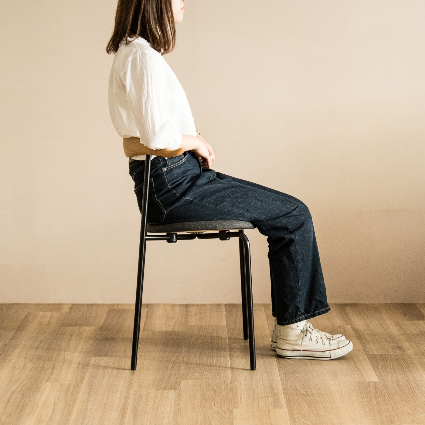 CH88P チェア(ブラック脚) (樹種 / 塗装オーク材：ブラックカラー