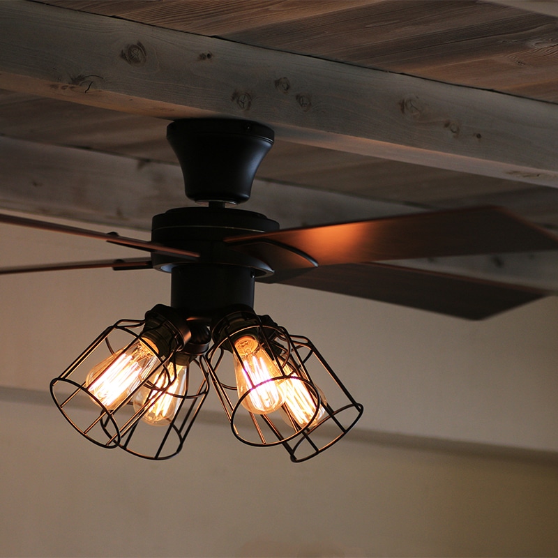 VINTAGE シーリングファン エジソン電球付(4灯) | リグナ通常品