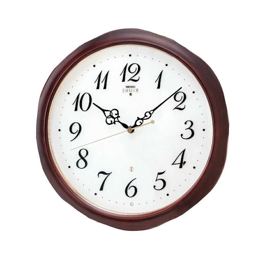 セイコー エムブレム 電波 掛け時計 HS544B クオーツ 電池式 クロック