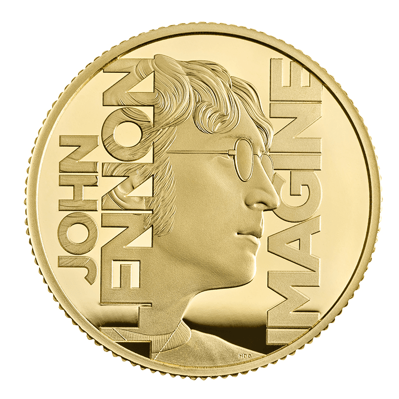 英国 2025年 伝説のミュージシャン ＜ジョン・レノン＞ 25ポンド金貨 1