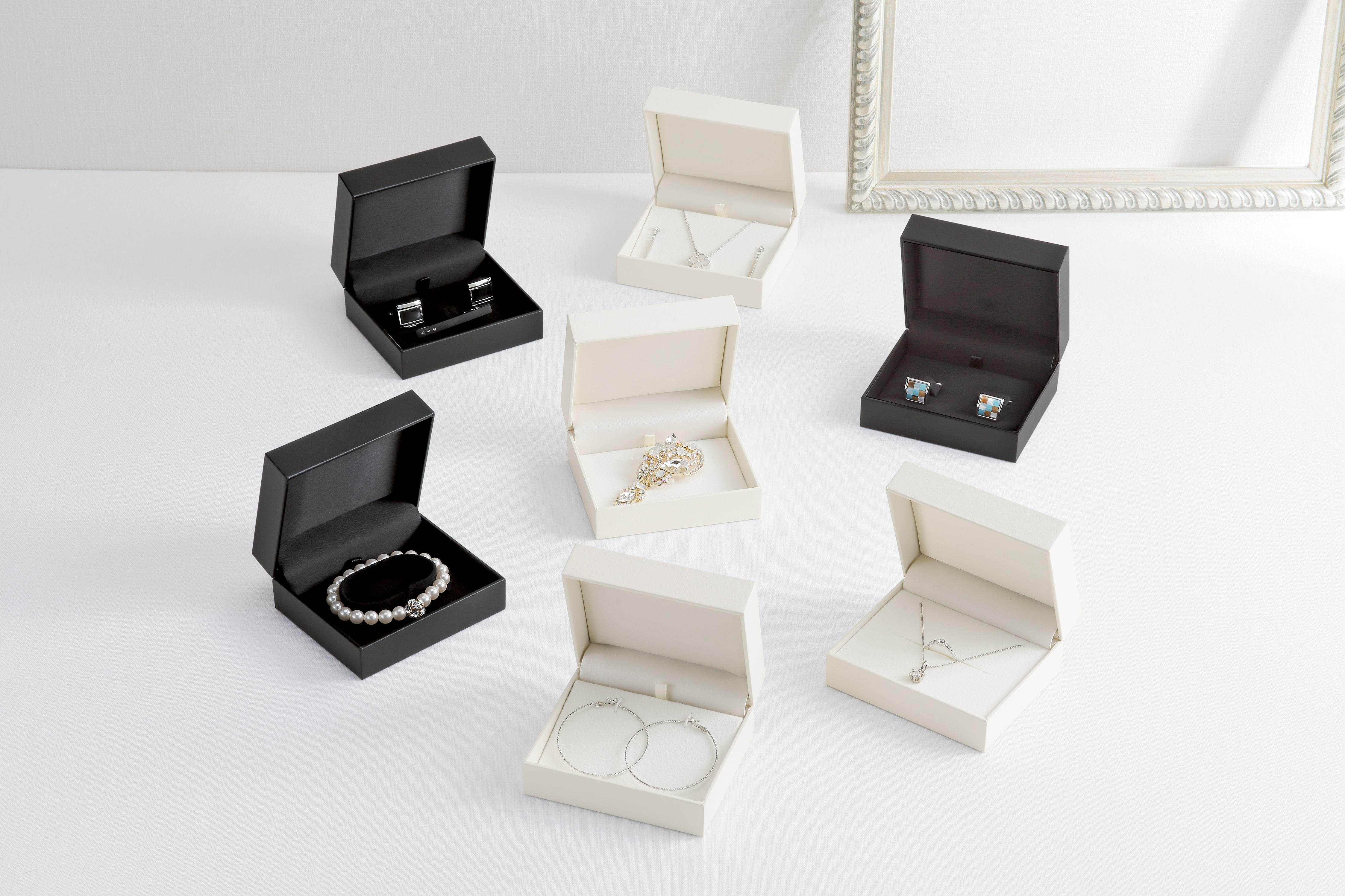 GT-56-S-BK カフス・タイピンセットケース ブラック 1個 （ご注文単位