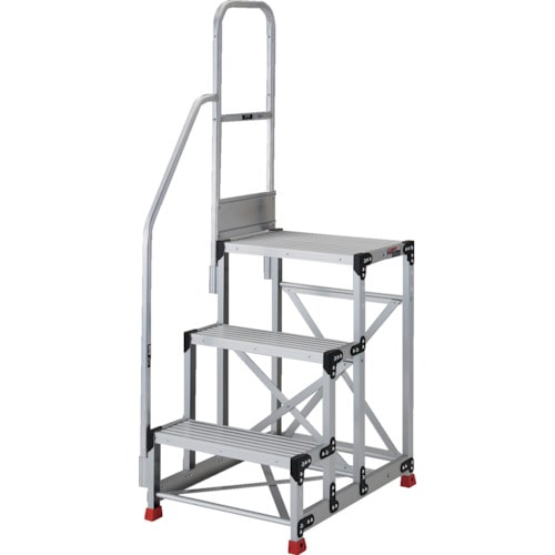 トラスコ中山 TRUSCO アルミ製作業用踏台 3段 高さ0.75m 天板寸法800