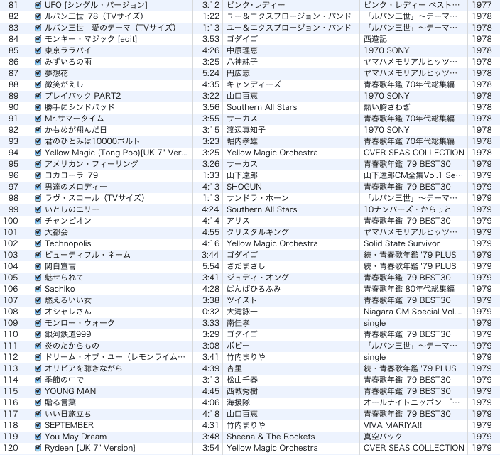 Random Tape Selection #7 (なつメロ200：邦楽編)
