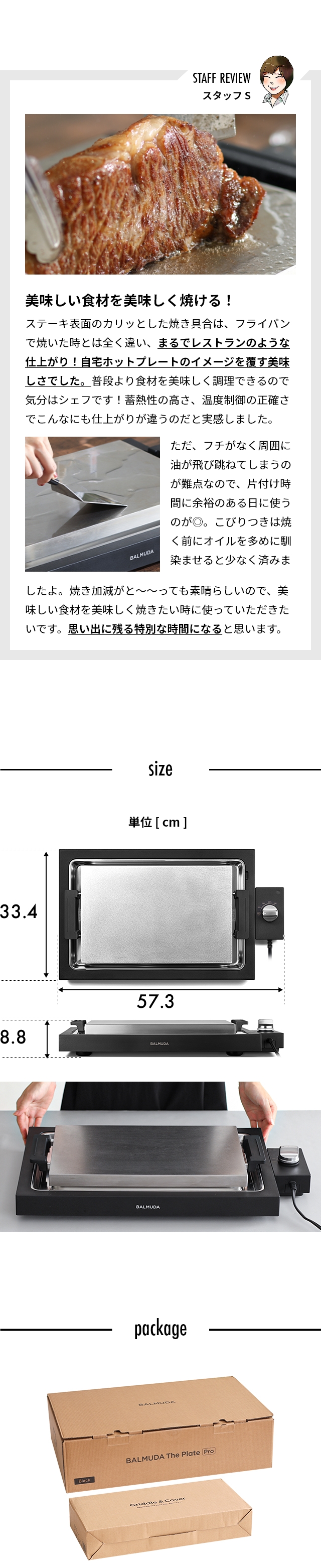 バルミューダ ザ プレートプロ グリドルプレート＆カバーセット K10A