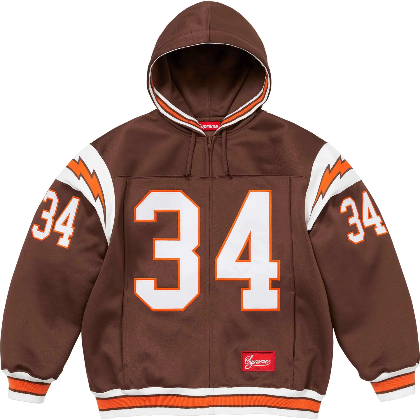Football Zip Up Hooded Sweatshirt | Supreme 24ss