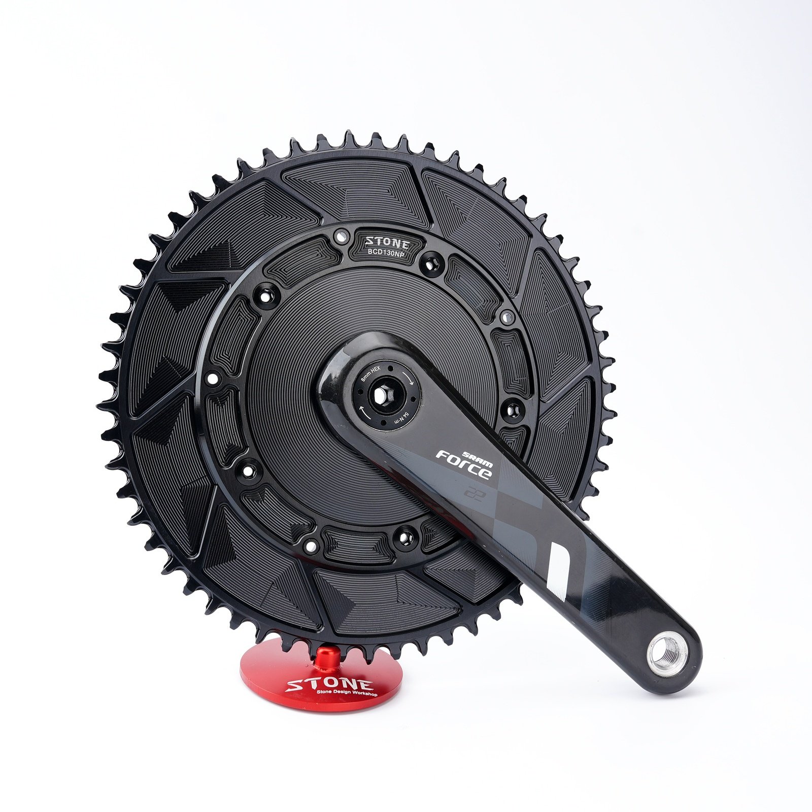 Stone 130BCD ラウンドチェーンリング 4MM オフセット エアロ シマノ