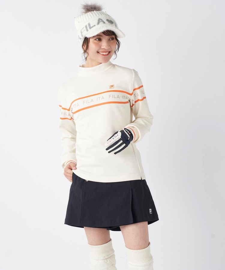 FILA GOLF（フィラ ゴルフ）裏起毛長袖モックネックシャツ（カットソー