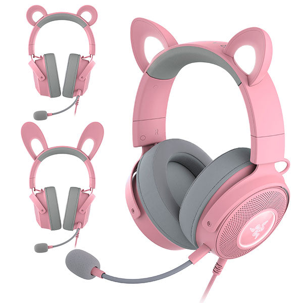 Razer Kraken Kitty V2 Pro 有線 ゲーミング ヘッドセット ネコミミ