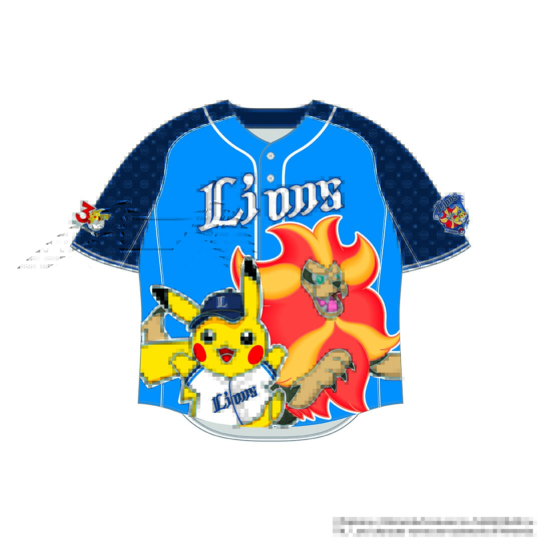 受注生産】ポケモン2026 ライオンズ ユニフォームシャツ 背番号なし