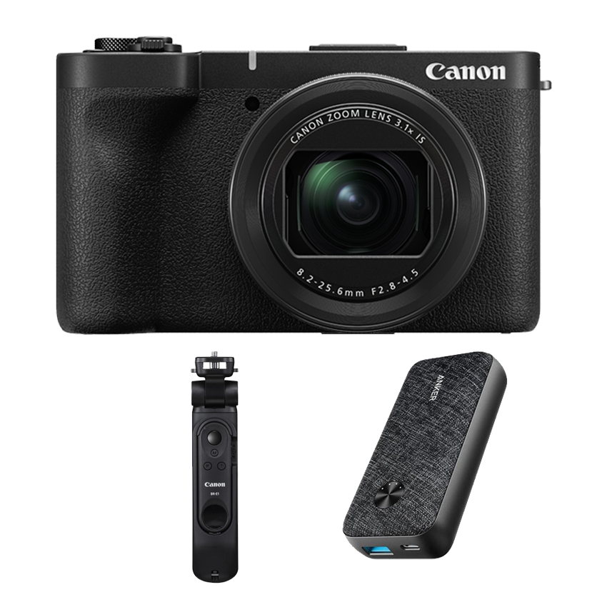 キヤノン PowerShot V1+トライポッドグリップ+モバイルバッテリー