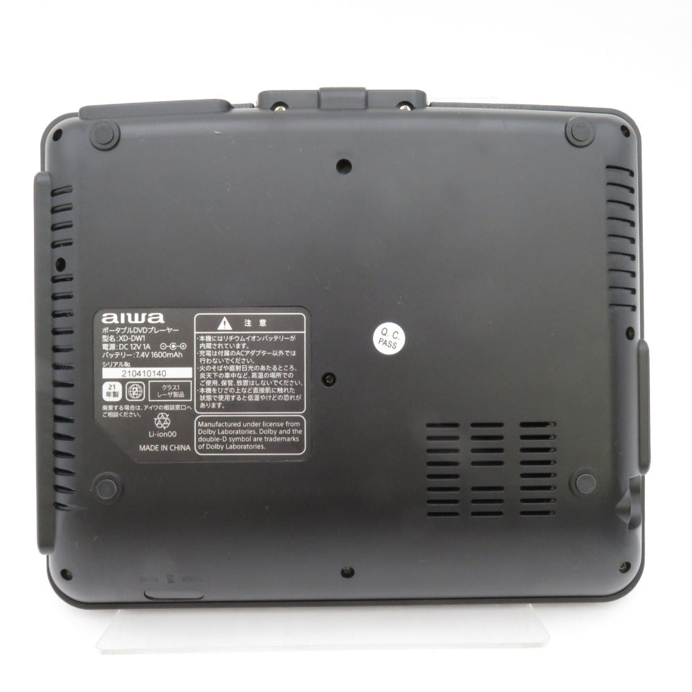 AIWA アイワ 7インチ ポータブルDVDプレーヤー XD-DW1 ※リモコン欠品