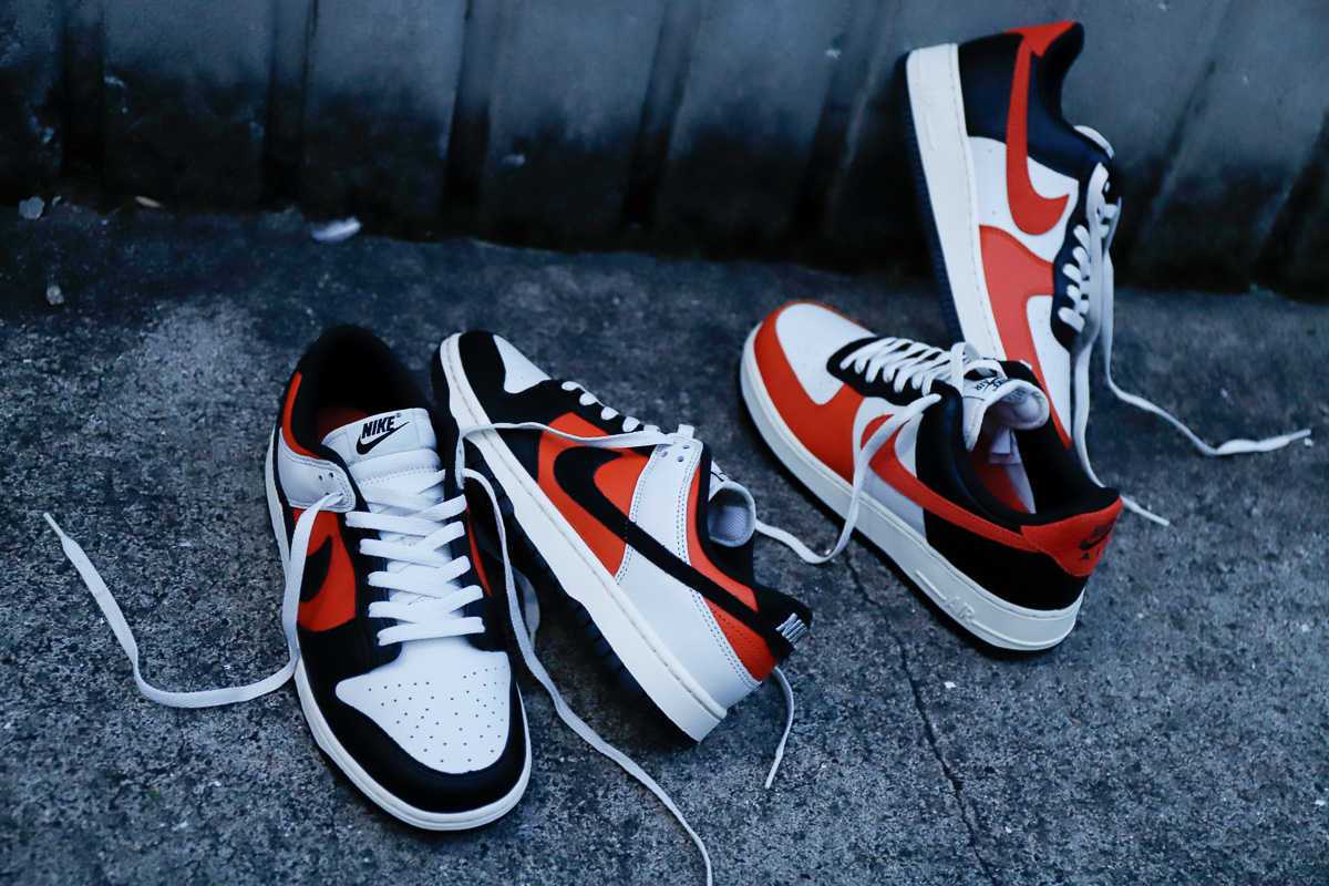 オレンジ×黒が個性的！ナイキ「エアフォース1」「ダンク」のABCマート