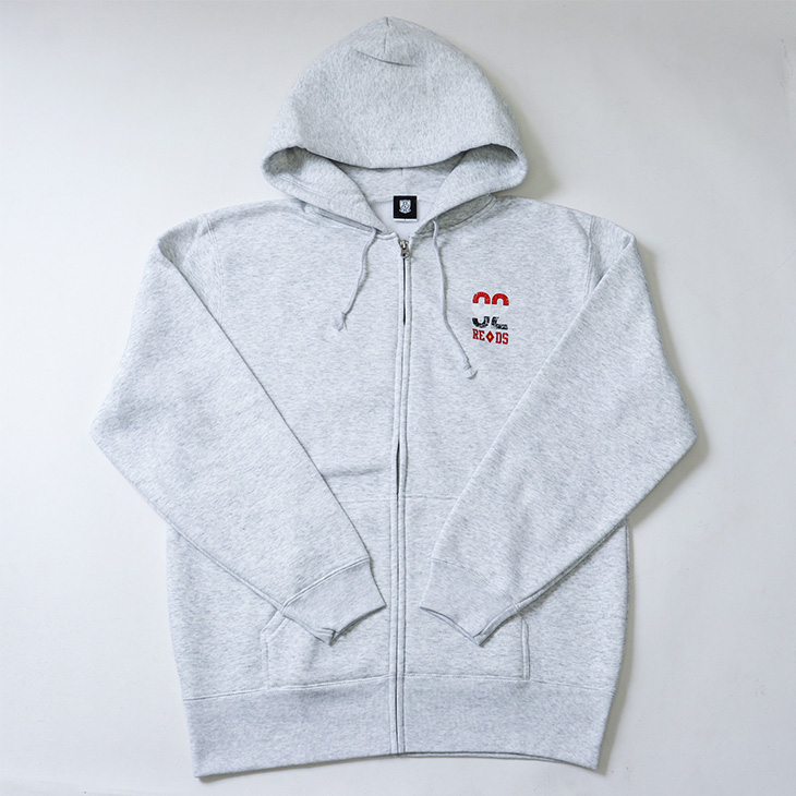 裏起毛フルジップパーカー（92REDS）/アッシュ | 浦和レッズオンライン