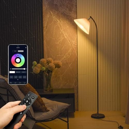 JOYIDEAVA LEDフロアランプ、リモコンとアプリコントロール付き、無段m Amazon.co.jp : JOYIDEAVA LEDフロアランプ、リモコンとアプリ