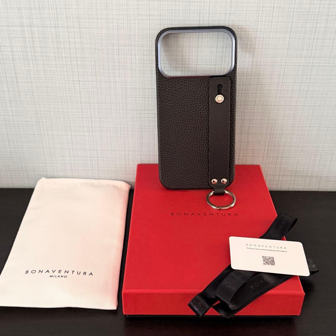 美品　iPhone17Promax BONAVENTURA iPhoneケース 上質なレザーのスマホ（iPhone 17 Pro Max）ケース – イタリア(ミラノ
