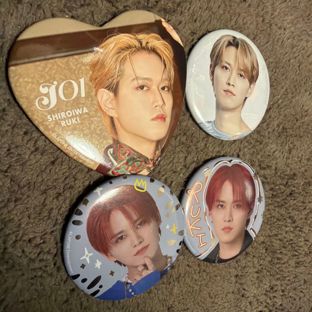白岩瑠姫 缶バッジ 4個セット JO1 - メルカリ