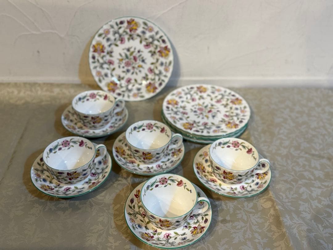 超美品】ミントン ハドンホール カップ＆ソーサー、ケーキ皿 5客セット