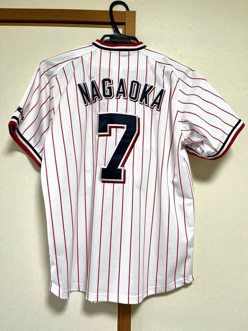 ヤクルトスワローズ 2022年優勝ワッペン付レプリカユニホーム 長岡秀樹