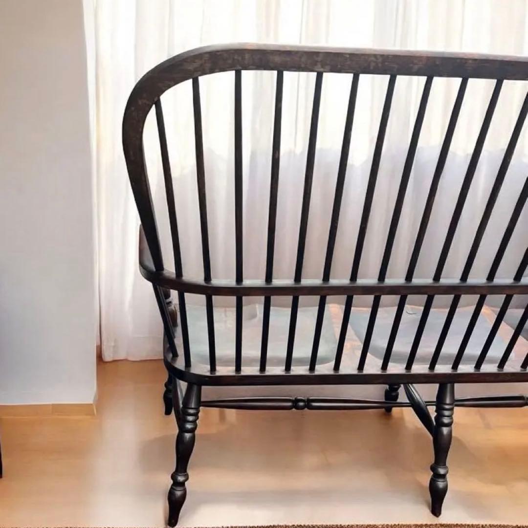 松本民芸家具 #513 長ウィンザーチェア 和モダン ベンチ 三人掛 - メルカリ