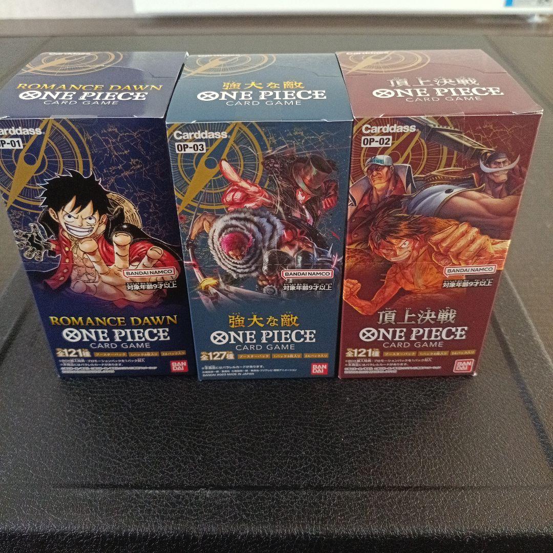 ワンピースカードゲーム3種セット テープ付き ロマンスドーン - メルカリ