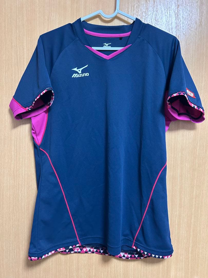 Mizuno 卓球ウェア XL ネイビー/ピンク - メルカリ
