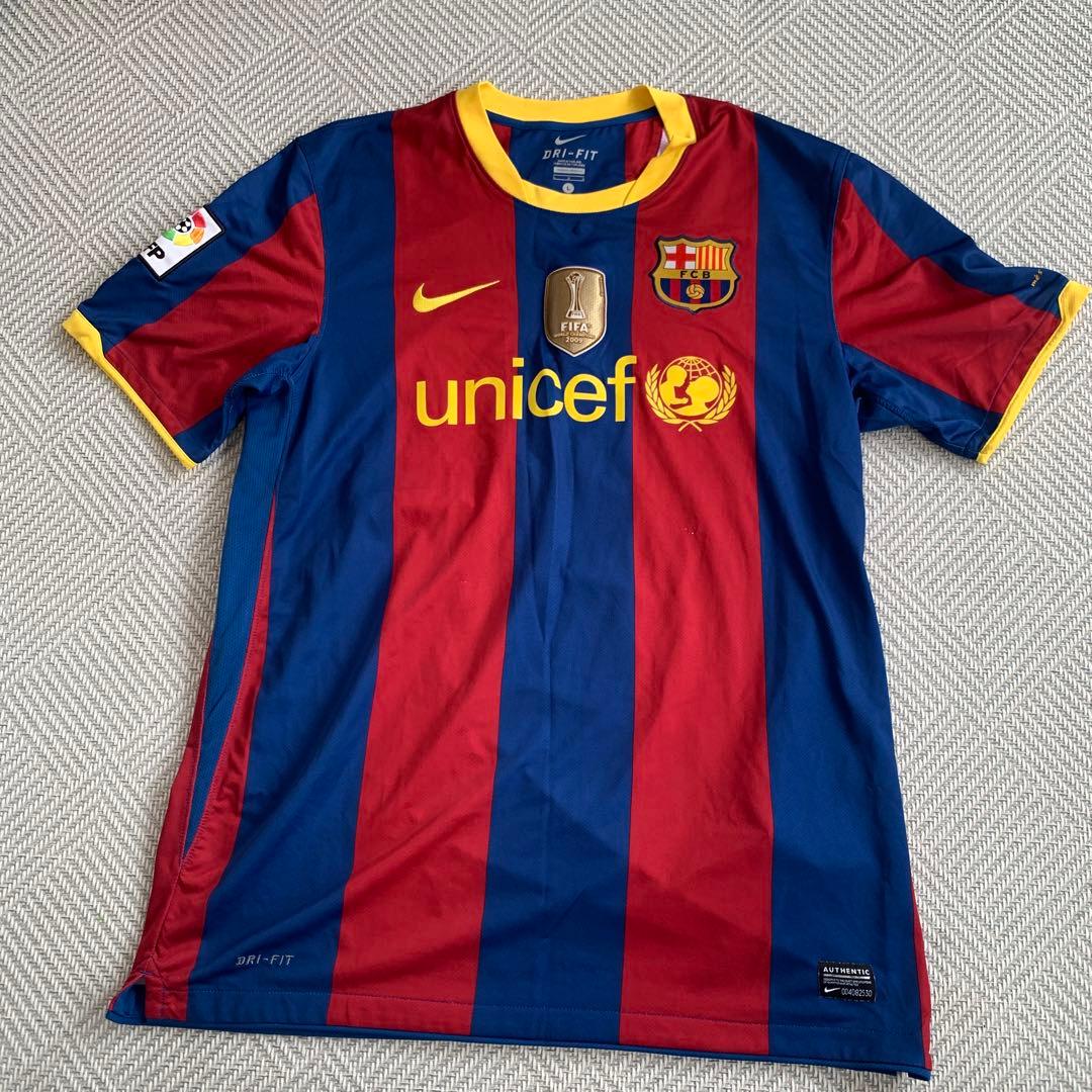 ア*ス様 FC Barcelona DRI-FIT メッシ　シリアル番号ありシャ Nike Leo Messi 2021-22 FC Barcelona Home AUTHENTIC Jersey - MENS