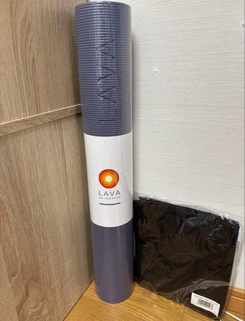 新品未使用 LAVA ヨガマット ミッドナイトブルー 収納ケースセット