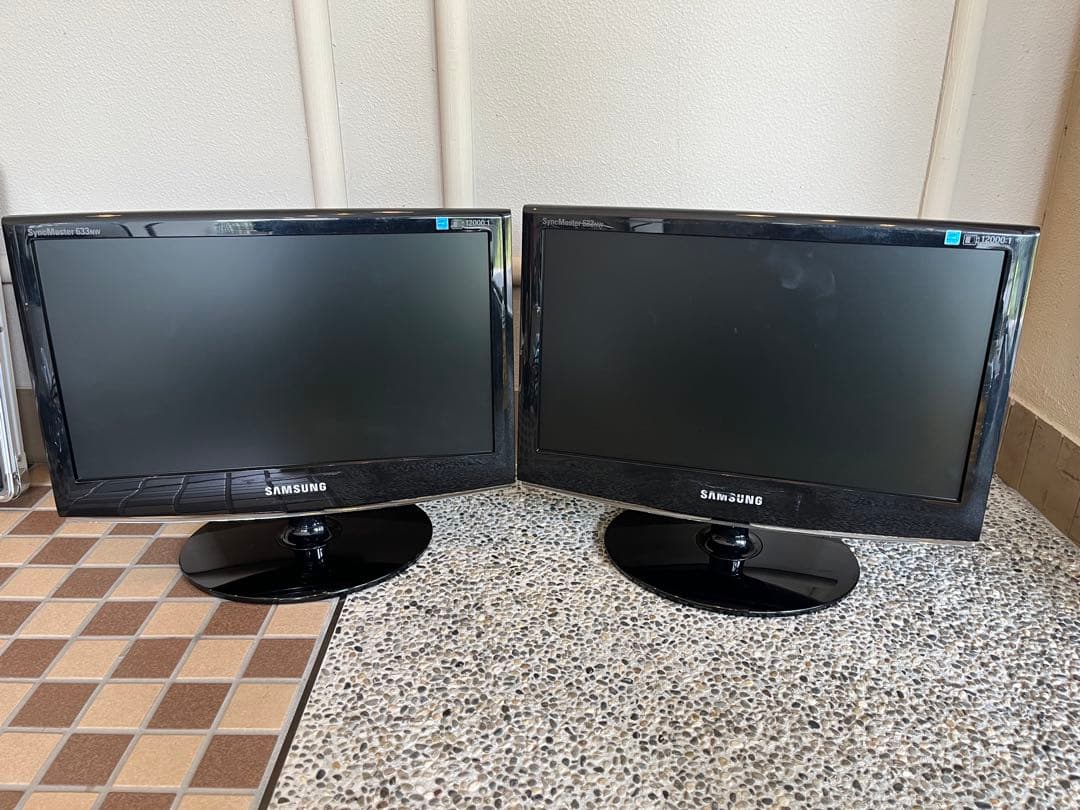 ★サムスン★モニター　2台セット SANWA SUPPLY（サンワサプライ） モニターアーム 2画面 デュアル 32