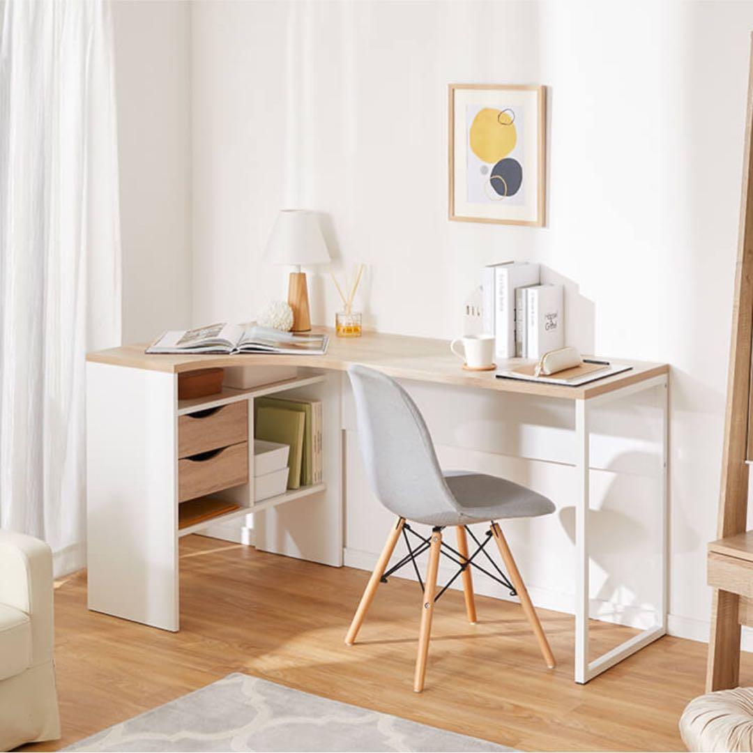 L字デスク 下収納付き引き出し 幅145cm LOWYA - メルカリ